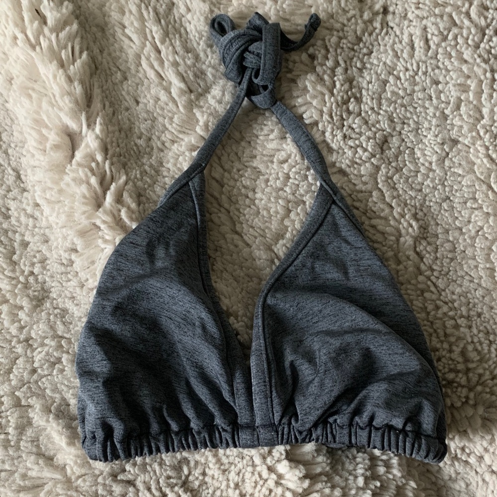 XOXO Gray Halter Bikini Top
